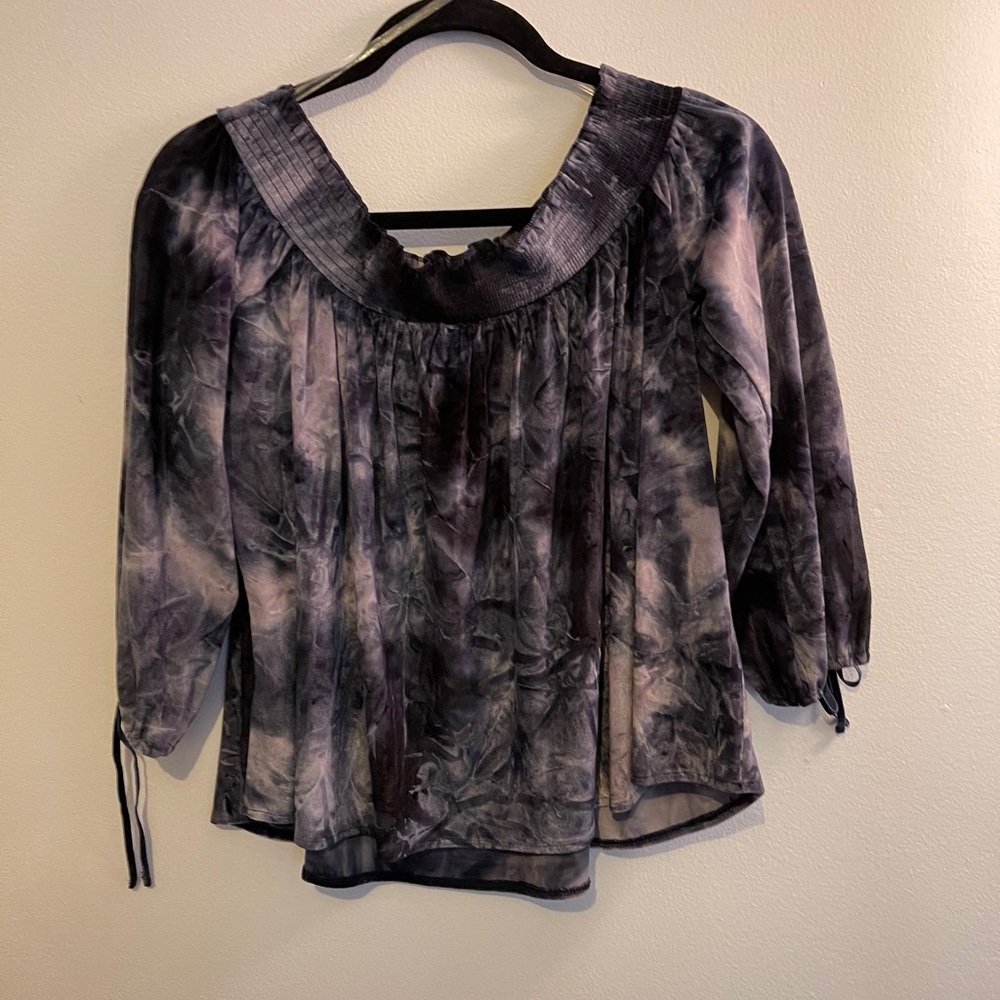 American Eagle Velvet Tie Dye Top